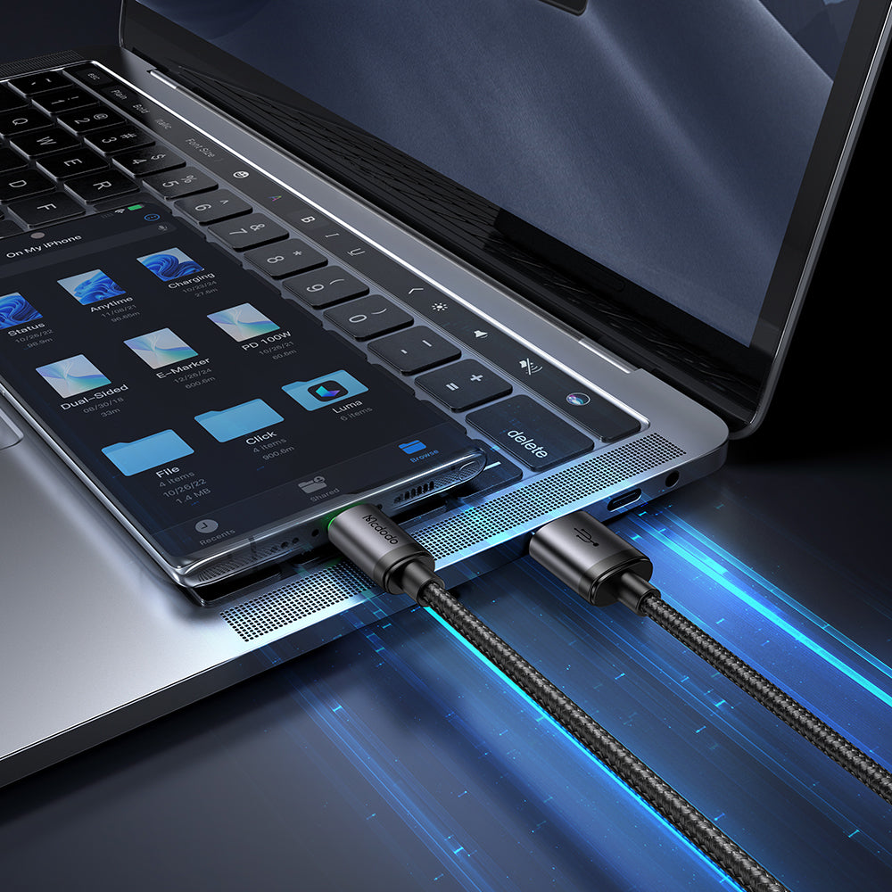 Datový a nabíjecí kabel USB-A - microUSB McDodo CA-3990, 18W, 1m, Černý