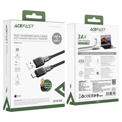 Datový a nabíjecí kabel USB-A - USB-C Acefast C10-04, 18W, 1.2m, černý