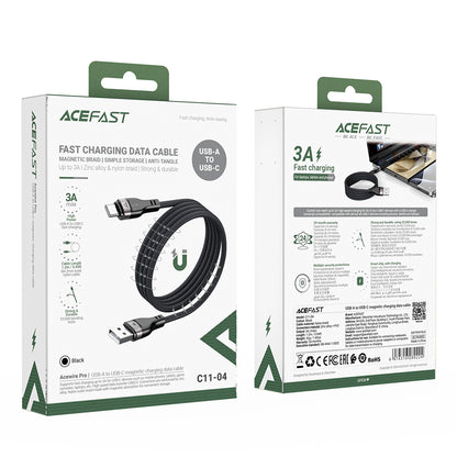 Datový a nabíjecí kabel USB-A - USB-C Acefast C11-04, 18W, 1.2m, černý