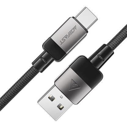 USB-A to USB-C Data and Charging Cable Acefast C9-04, 18W, 1.2m, Black