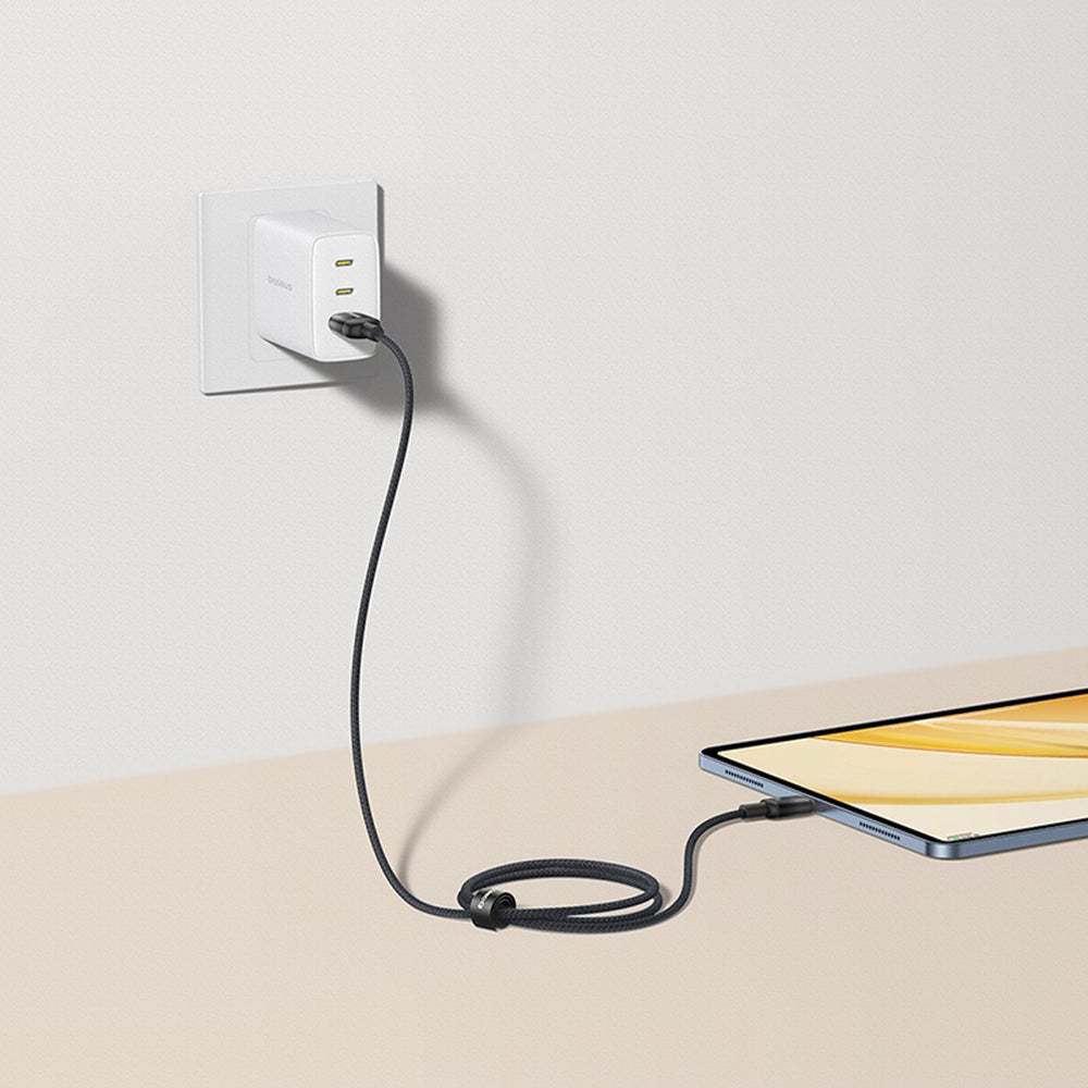 Datový a nabíjecí kabel USB-A - USB-C Baseus Discolor, 100W, 1m, Stříbrný E0420803