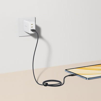 Datový a nabíjecí kabel USB-A - USB-C Baseus Discolor, 100W, 1m, Stříbrný E0420803