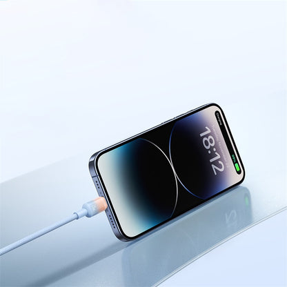 Datový a nabíjecí kabel USB-A - USB-C Baseus Discolor, 100W, 2m, Stříbrný E0420700