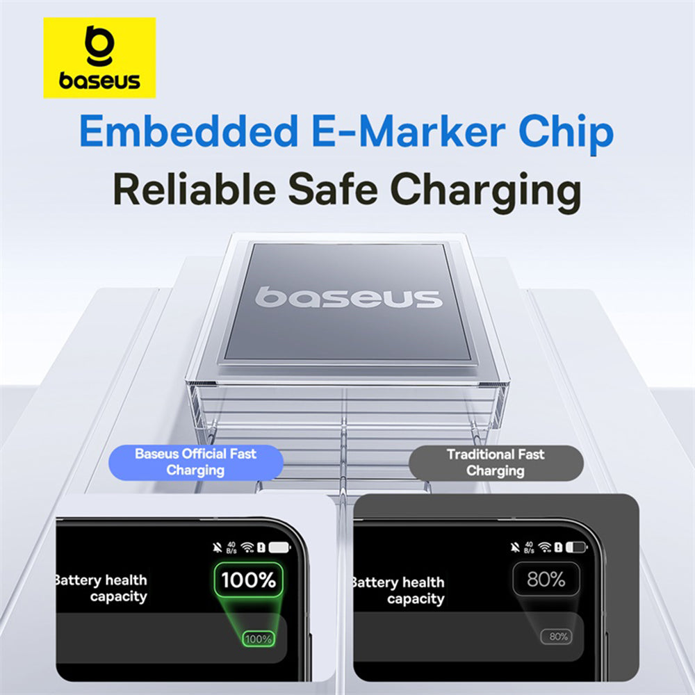 Datový a nabíjecí kabel USB-A - USB-C Baseus Display 2, 100W, 1m, Fialový P10382701511-00