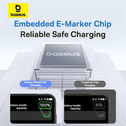 Datový a nabíjecí kabel USB-A - USB-C Baseus Display 2, 100W, 1m, Fialový P10382701511-00