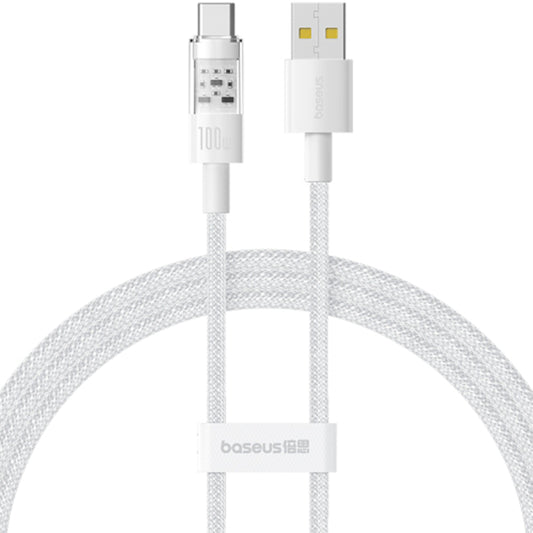 USB-A to USB-C Baseus Gem Data and Charging Cable, 100W, 1m, White P10373002211-00