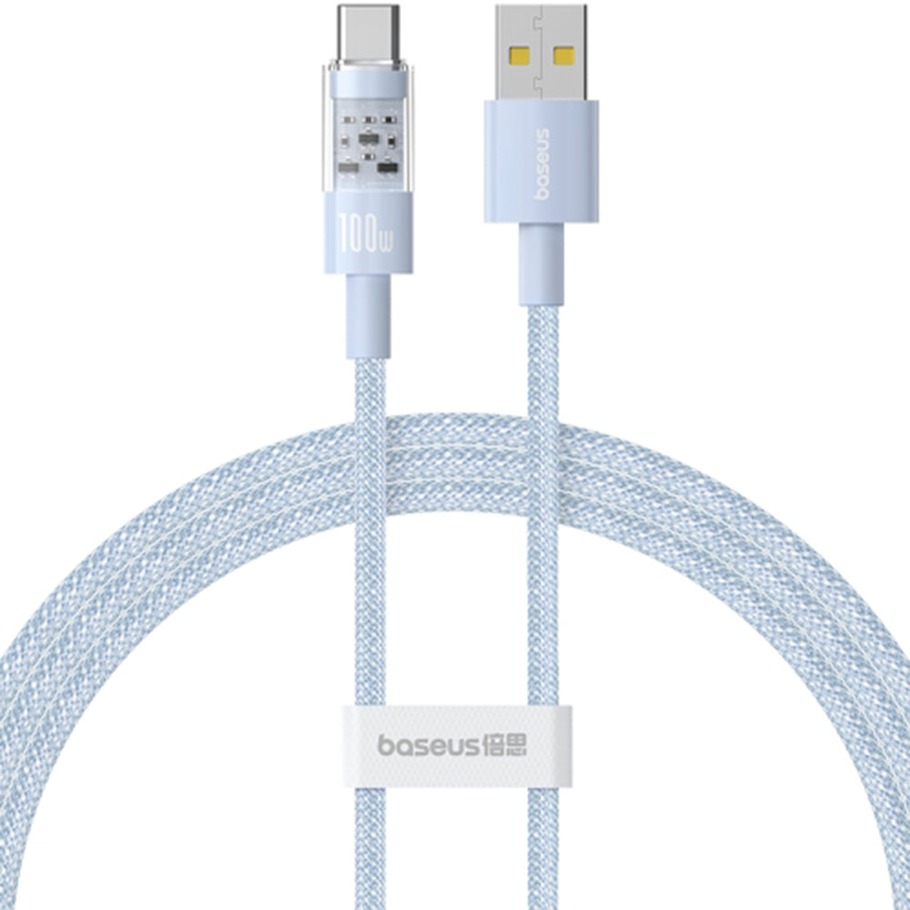 Datový a nabíjecí kabel USB-A - USB-C Baseus Gem, 100W, 2m, modrý P10373002311-01