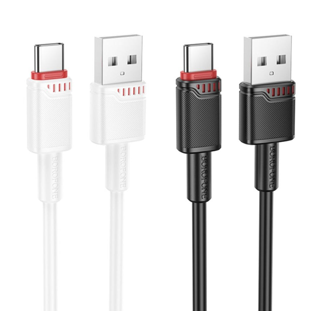 Datový a nabíjecí kabel USB-A - USB-C Borofone BX110 Beneficio, 18W, 1m, Bílý