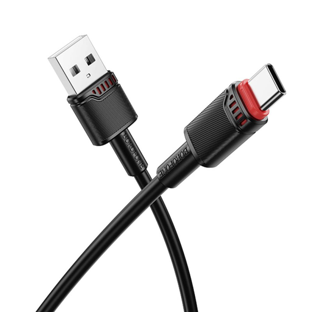 Datový a nabíjecí kabel USB-A - USB-C Borofone BX110 Beneficio, 18W, 1m, černý
