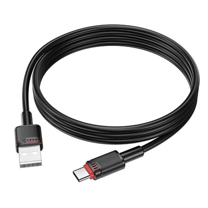Datový a nabíjecí kabel USB-A - USB-C Borofone BX110 Beneficio, 18W, 1m, černý