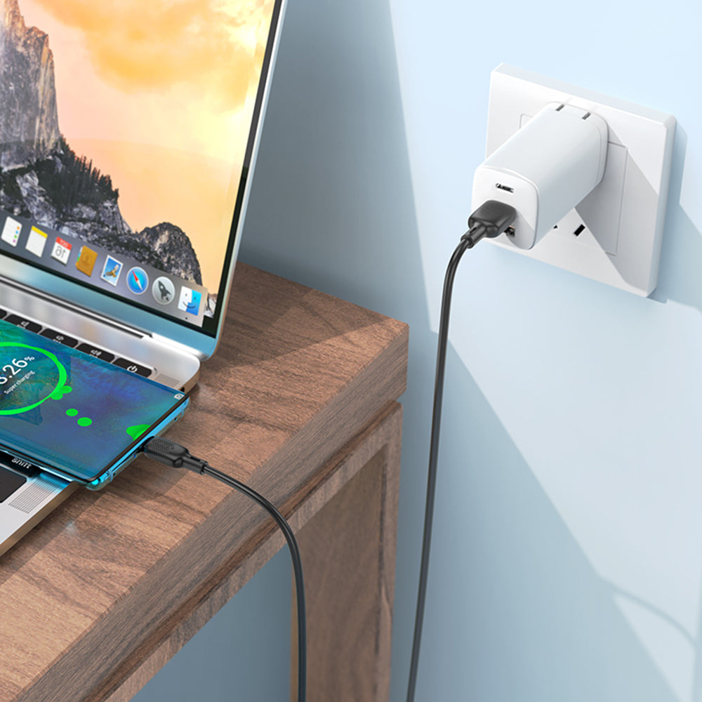 Datový a nabíjecí kabel USB-A - USB-C Borofone BX113 Lenny, 18W, 2m, černý