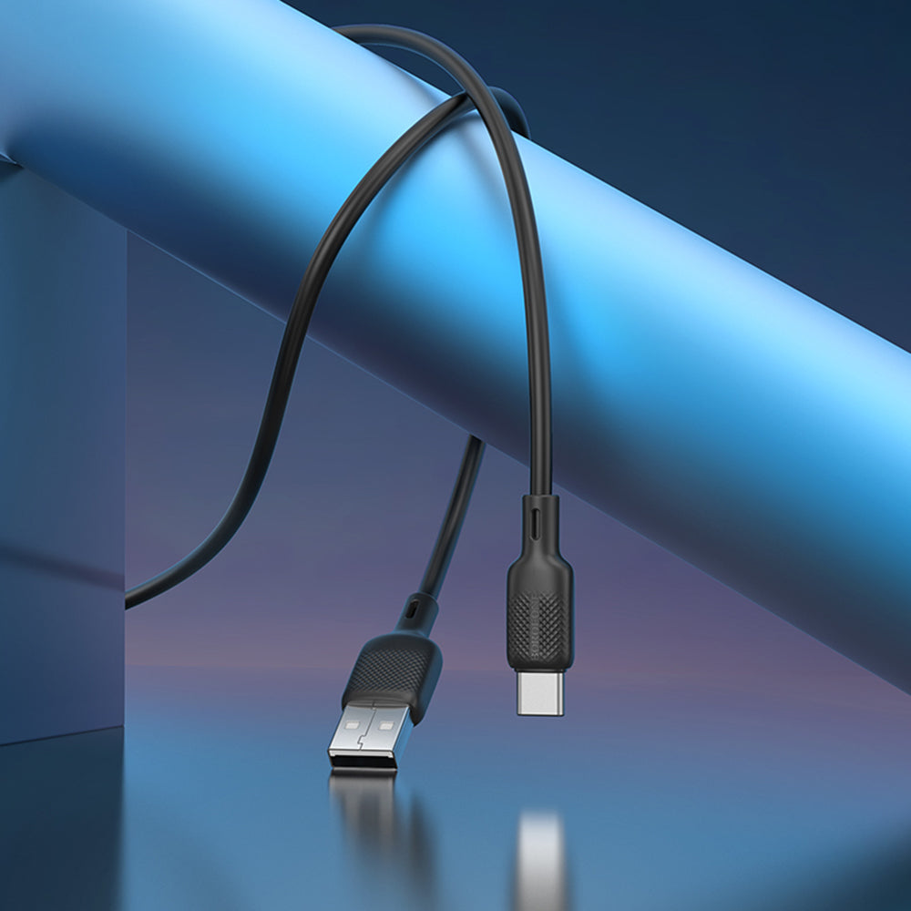 Datový a nabíjecí kabel USB-A - USB-C Borofone BX113 Lenny, 18W, 2m, černý