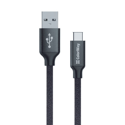 Datový a nabíjecí kabel USB-A - USB-C ColorWay CW-CBUC003, 18W, 1m, černý.