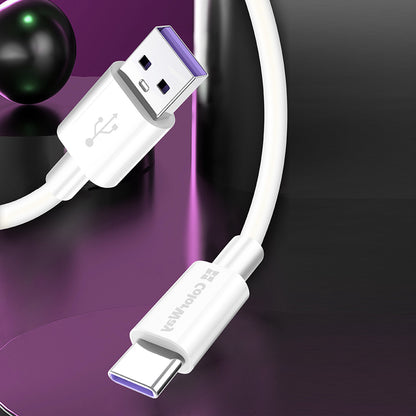 Datový a nabíjecí kabel USB-A - USB-C ColorWay CW-CBUC019, 18W, 1m, Bílý