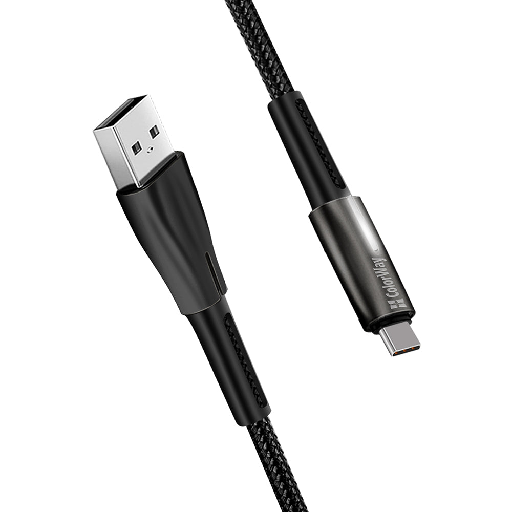 Datový a nabíjecí kabel USB-A - USB-C ColorWay CW-CBUC035, 18W, 1m, černý.