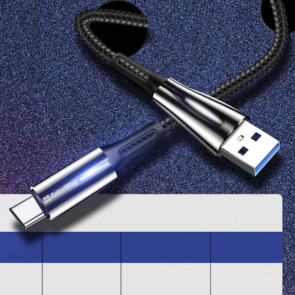 Datový a nabíjecí kabel USB-A - USB-C ColorWay CW-CBUC035, 18W, 1m, černý.