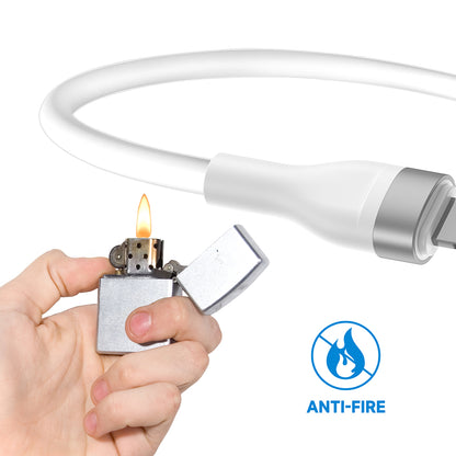 Datový a nabíjecí kabel USB-A - USB-C Lito LD02C, 18W, 1.2m, Bílý