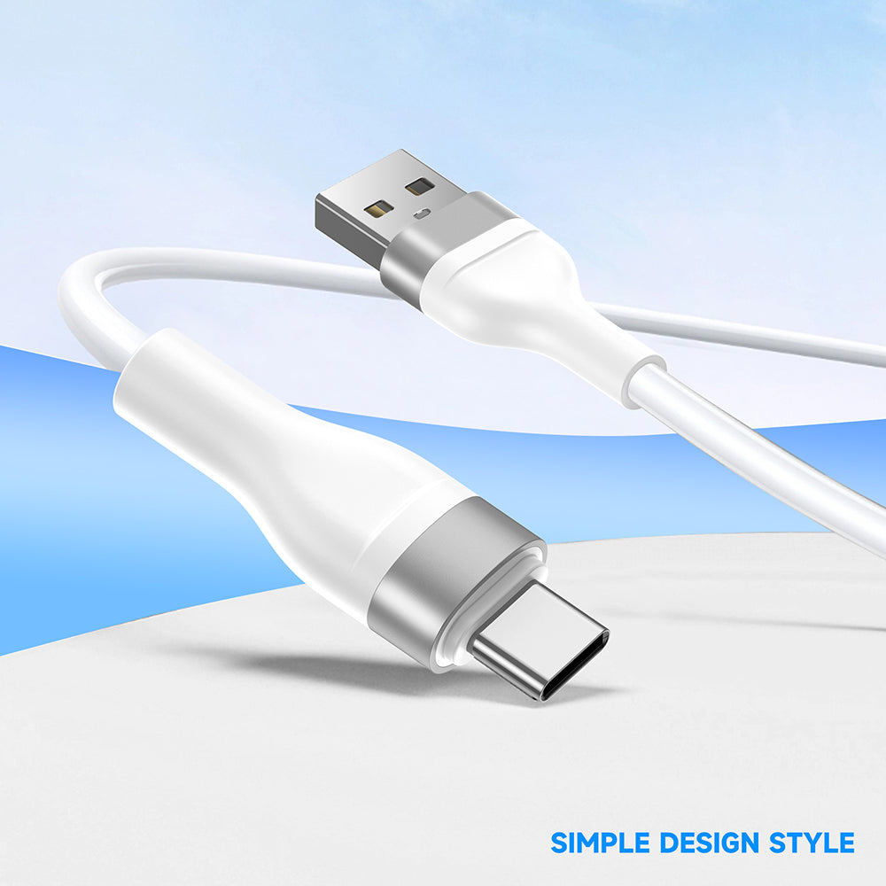 Datový a nabíjecí kabel USB-A - USB-C Lito LD02C, 18W, 1.2m, Bílý