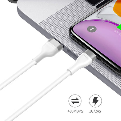 Datový a nabíjecí kabel USB-A - USB-C Lito LD02C, 18W, 1.2m, Bílý