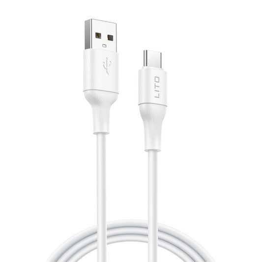 Datový a nabíjecí kabel USB-A - USB-C Lito LD06T, 18W, 1m, Bílý