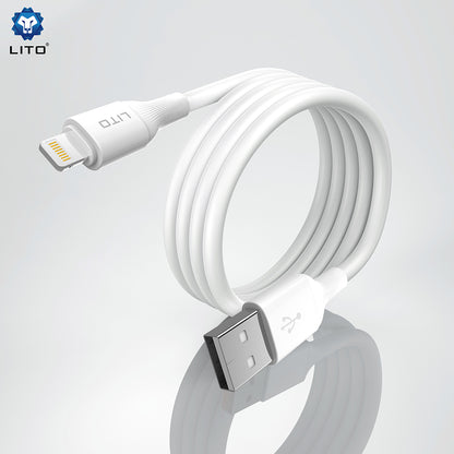 Datový a nabíjecí kabel USB-A - USB-C Lito LD06T, 18W, 1m, Bílý