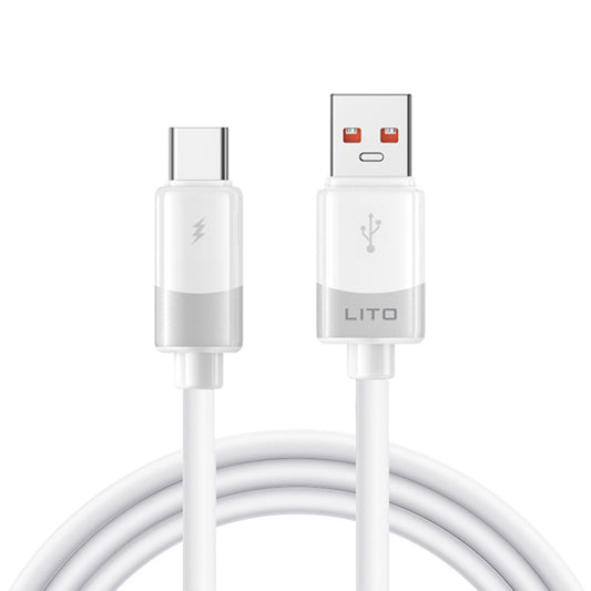 Datový a nabíjecí kabel USB-A - USB-C Lito LD07, 18W, 1m, Bílý