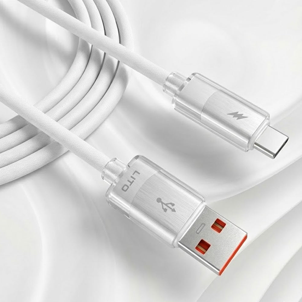 Datový a nabíjecí kabel USB-A - USB-C Lito LD07, 18W, 1m, Bílý