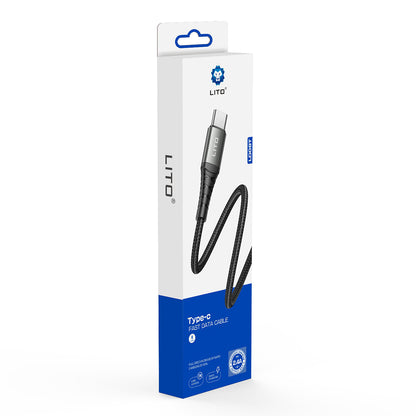 Datový a nabíjecí kabel USB-A - USB-C Lito LD08T, 18W, 1m, černý