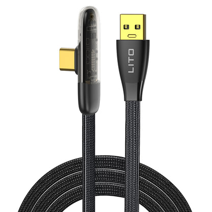 Datový a nabíjecí kabel USB-A - USB-C Lito LD11C, 18W, 1m, černý