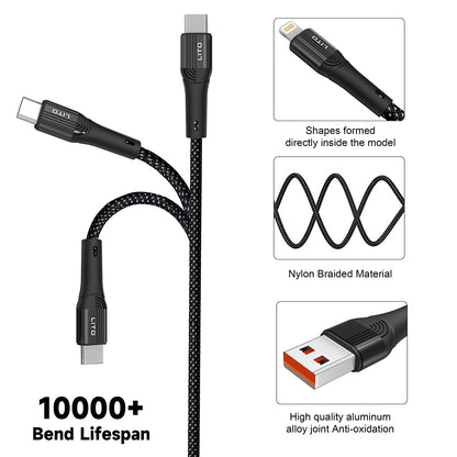 Datový a nabíjecí kabel USB-A - USB-C Lito LD14, 60W, 1m, černý