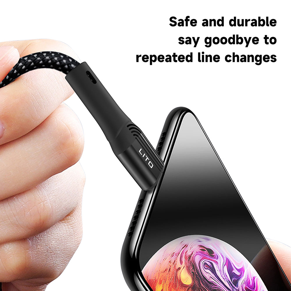 Datový a nabíjecí kabel USB-A - USB-C Lito LD14, 60W, 1m, černý