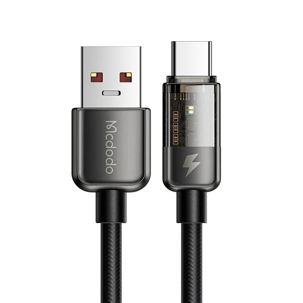 Datový a nabíjecí kabel USB-A - USB-C McDodo CA-3150 Auto Power Off, 100W, 1.2m, černý