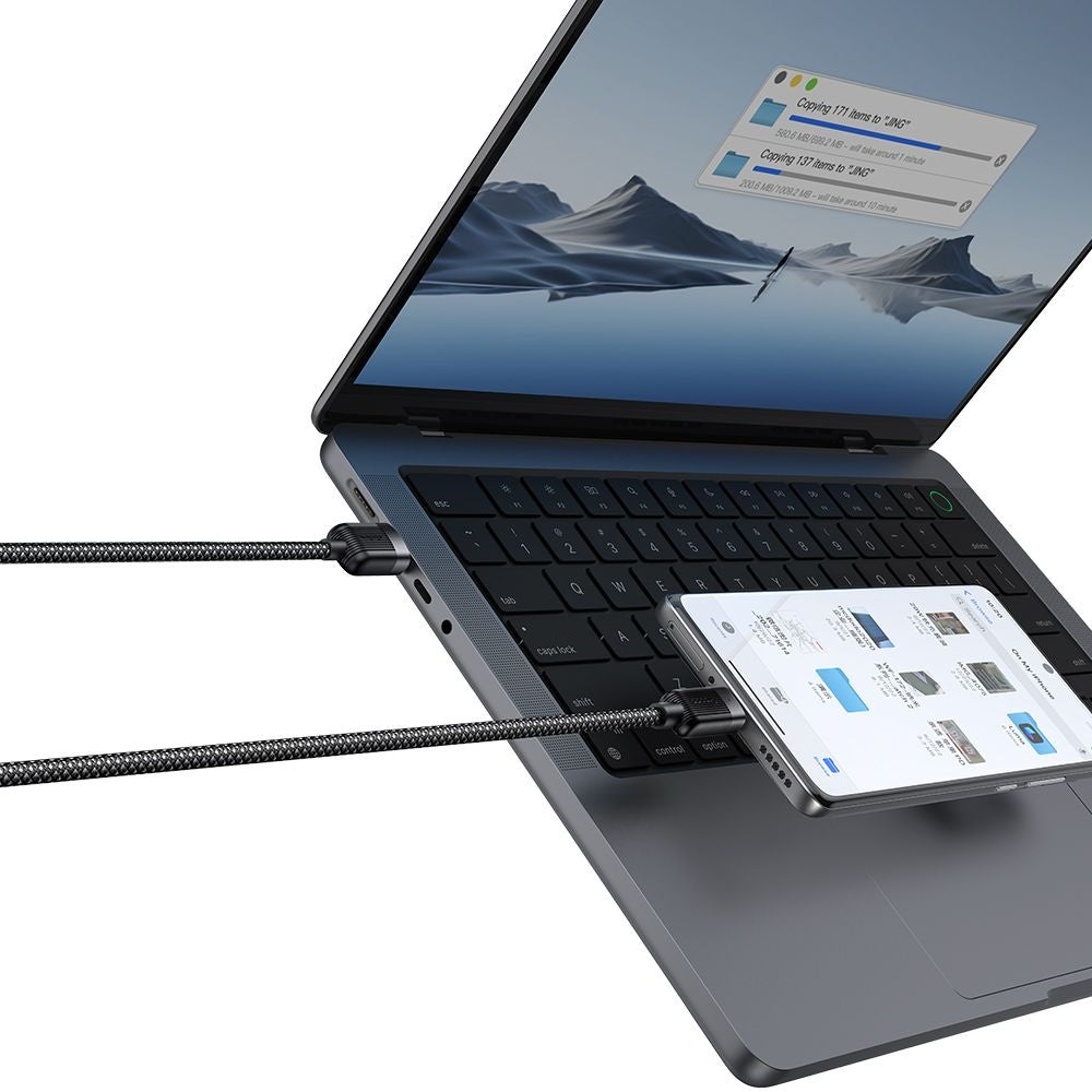 Datový a nabíjecí kabel USB-A - USB-C McDodo CA-5650 Self Winding, 66W, 1.2m, černý