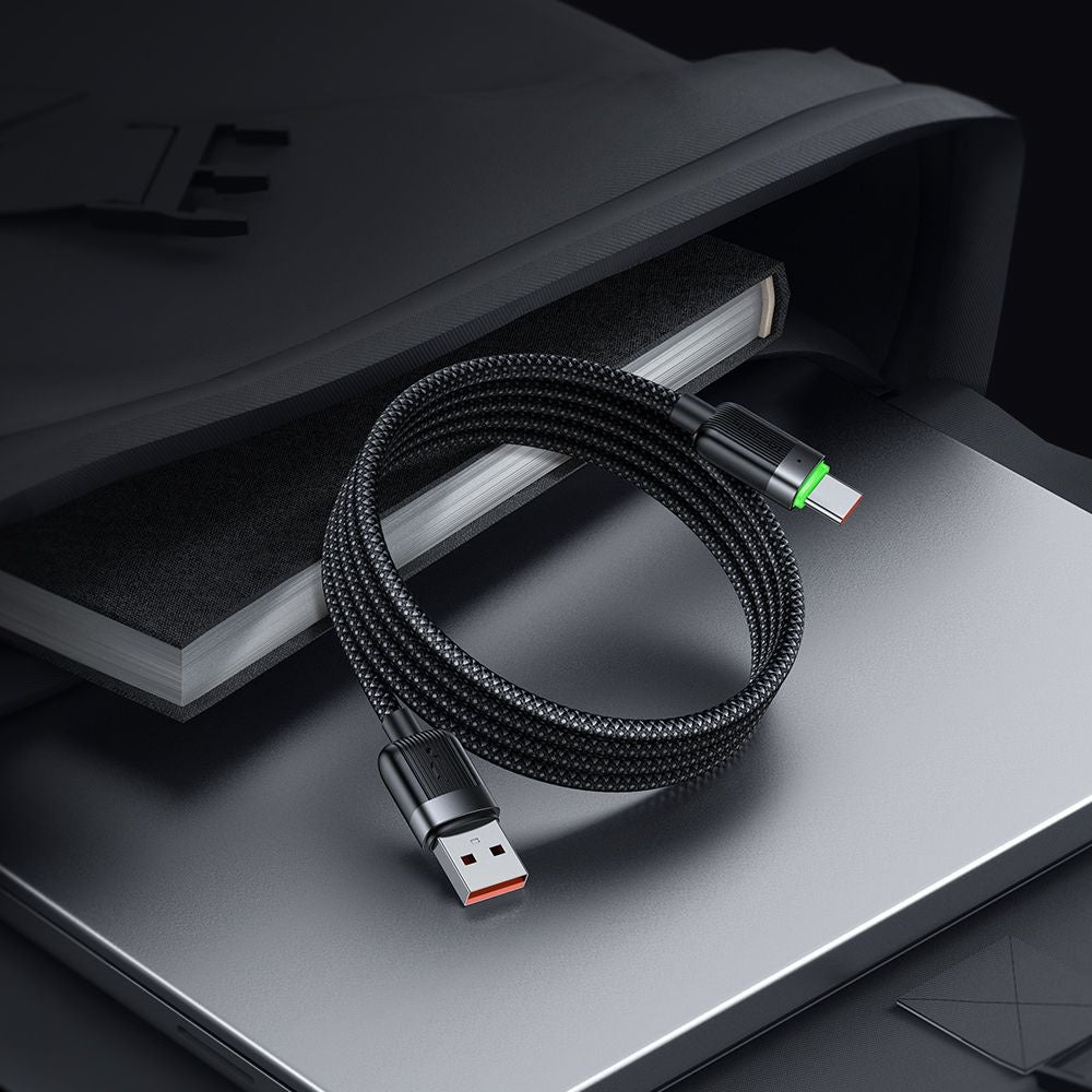 Datový a nabíjecí kabel USB-A - USB-C McDodo CA-5650 Self Winding, 66W, 1.2m, černý