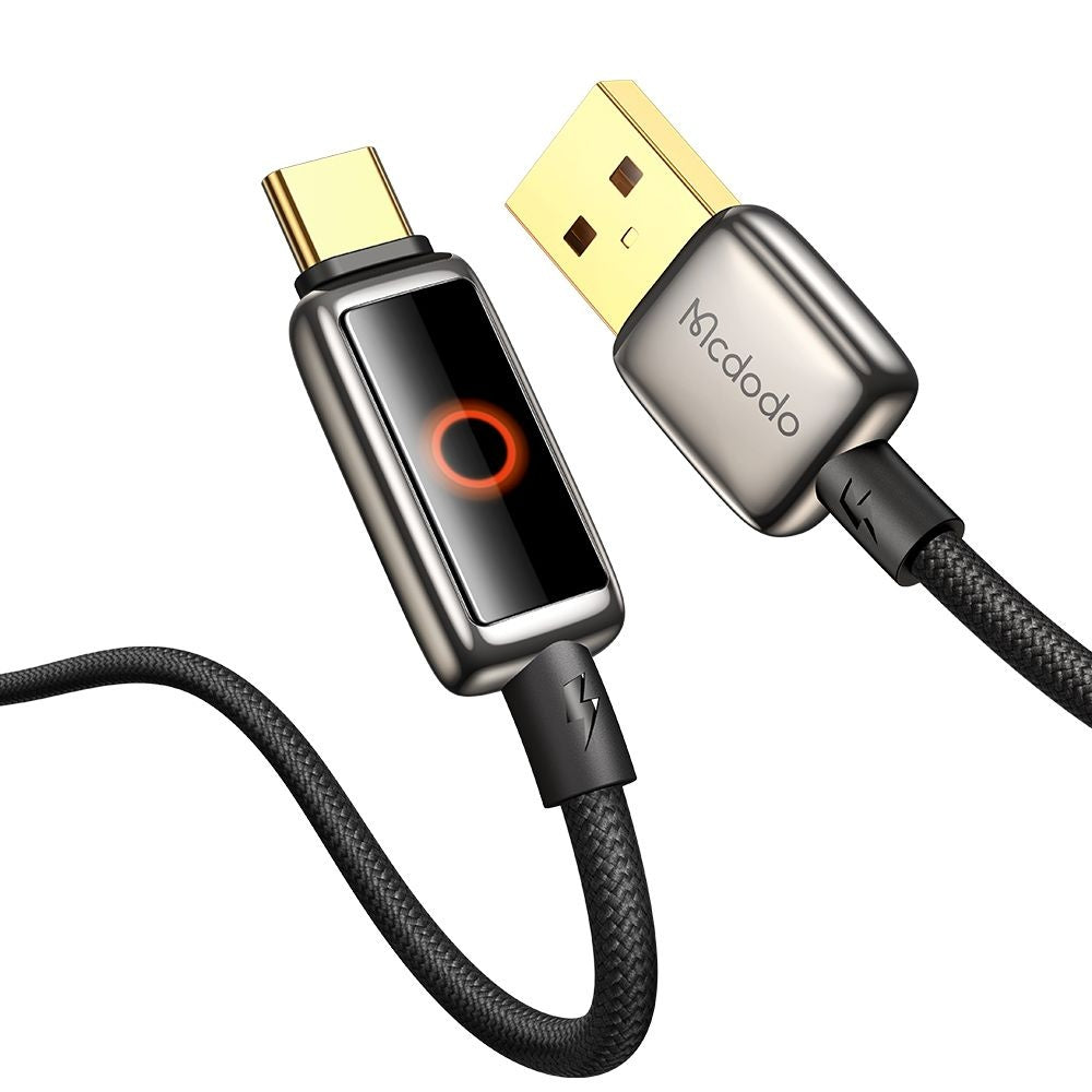 Datový a nabíjecí kabel USB-A - USB-C McDodo CA-6650 Auto Power Off, 100W, 1.2m, černý