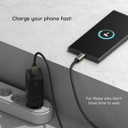 Datový a nabíjecí kabel USB-A - USB-C Ringke, 60W, 2m, černý