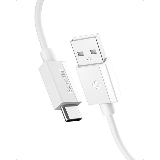 Datový a nabíjecí kabel USB-A - USB-C Spigen Essential, 60W, 2m, Bílý