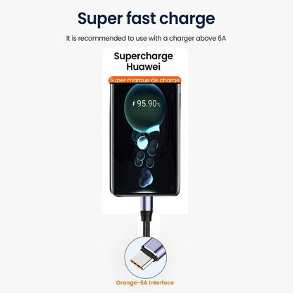 USB-A to USB-C Data and Charging Cable Techsuit PCB018, 100W, 1m, Black