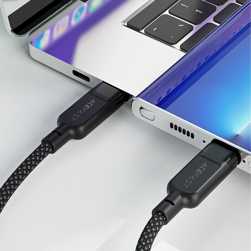USB-C Data and Charging Cable - 2 x USB-C Acefast C5-11, 100W, 1.2m, Black
