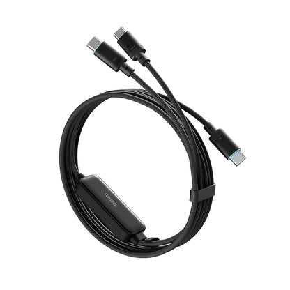 Datový a nabíjecí kabel USB-C - 2 x USB-C Cuktech C2C615, 140W, 1,5 m, černý CKC2C615GLBK