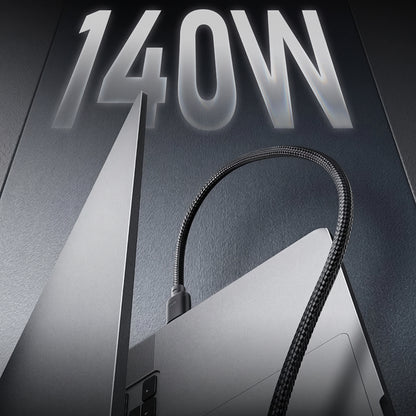 Datový a nabíjecí kabel USB-C - 2 x USB-C Cuktech C2C615, 140W, 1,5 m, černý CKC2C615GLBK