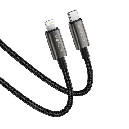Datový a nabíjecí kabel USB-C - Lightning Acefast C23-01, 30W, 1.2m, Černý.