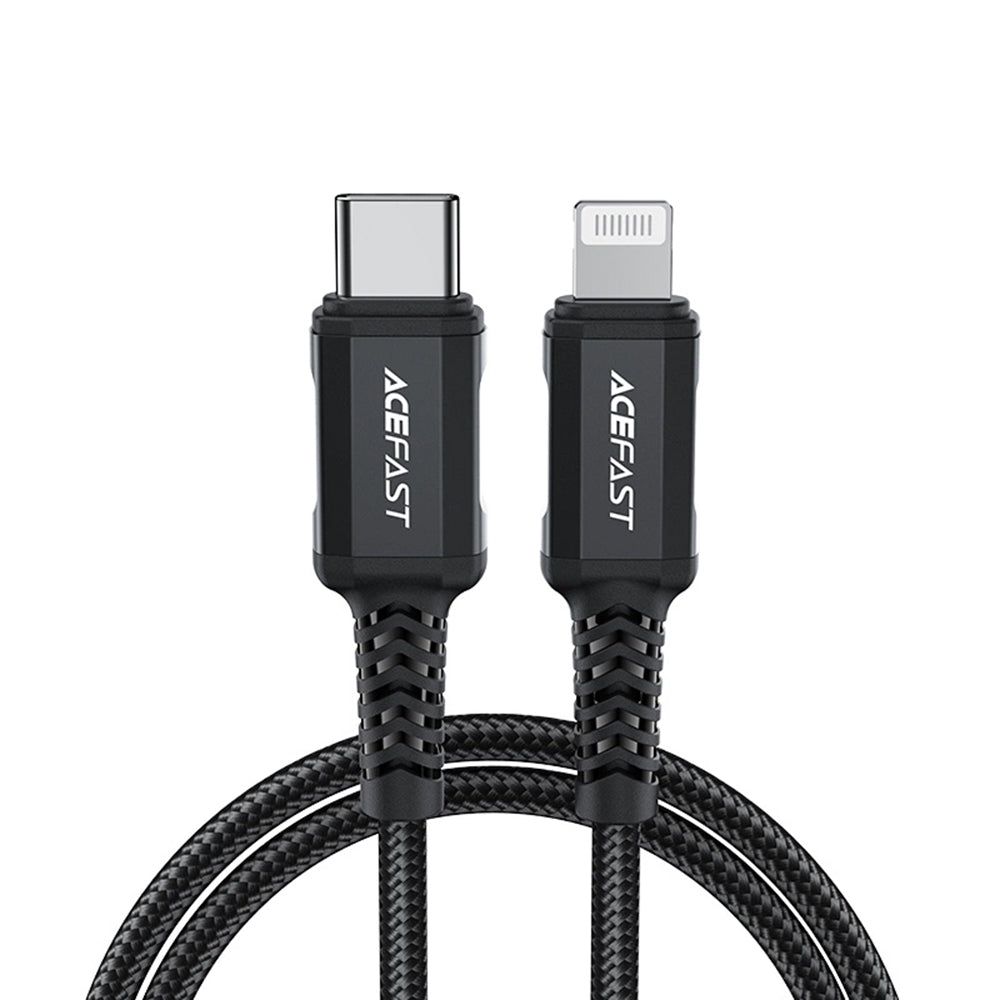 Datový a nabíjecí kabel USB-C - Lightning Acefast C4-01, 30W, 1.8m, Černý
