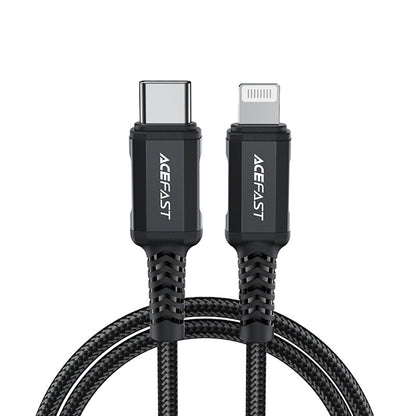 Datový a nabíjecí kabel USB-C - Lightning Acefast C4-01, 30W, 1.8m, Černý