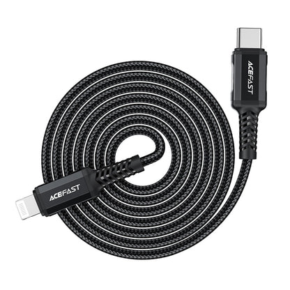 Datový a nabíjecí kabel USB-C - Lightning Acefast C4-01, 30W, 1.8m, Černý