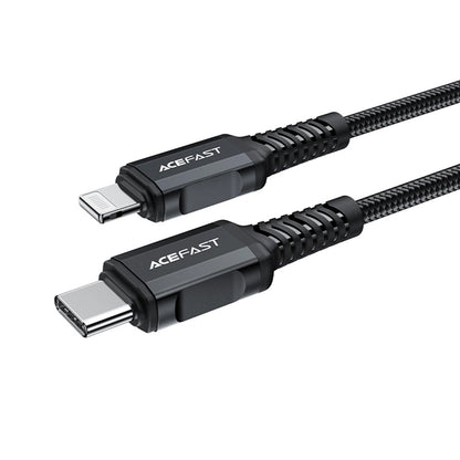 Datový a nabíjecí kabel USB-C - Lightning Acefast C4-01, 30W, 1.8m, Černý