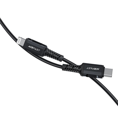 Datový a nabíjecí kabel USB-C - Lightning Acefast C4-01, 30W, 1.8m, Černý