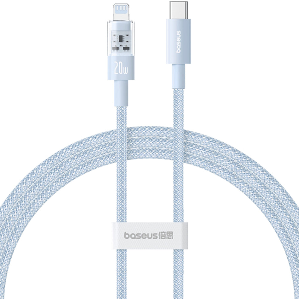 Datový a nabíjecí kabel USB-C - Lightning Baseus Gem, 20W, 1m, Modrý P10373001311-00