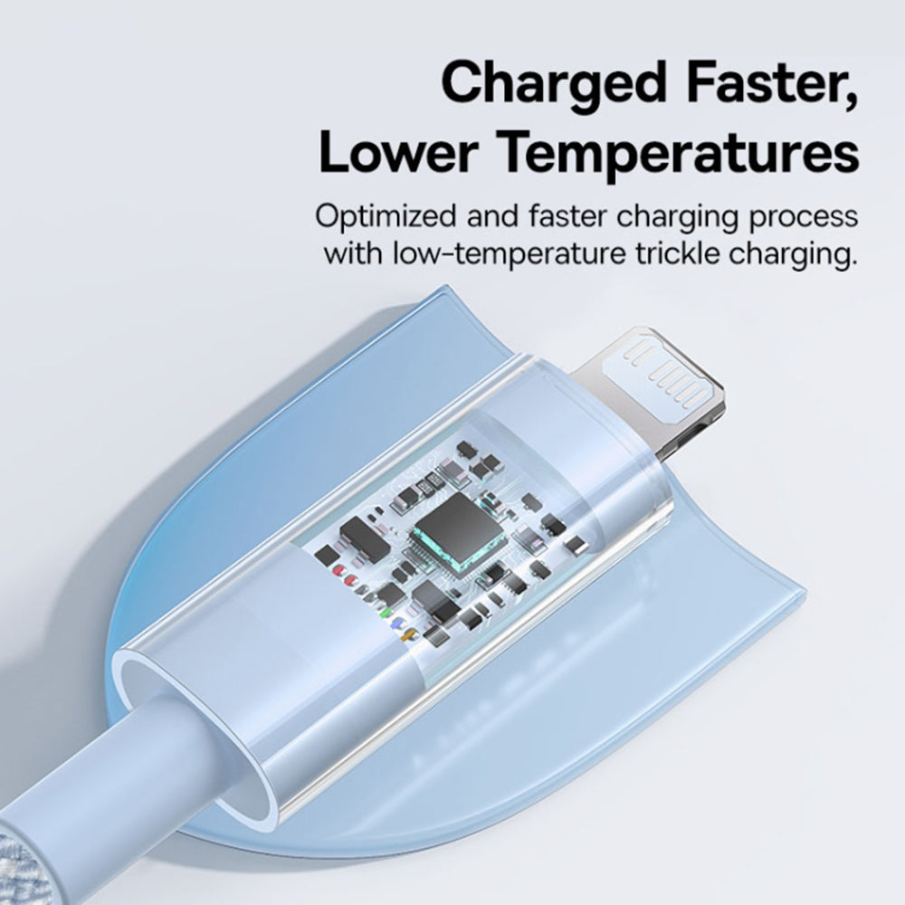 Datový a nabíjecí kabel USB-C - Lightning Baseus Gem, 20W, 1m, Modrý P10373001311-00