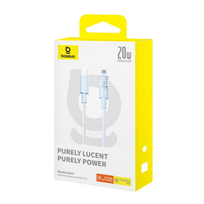 Datový a nabíjecí kabel USB-C - Lightning Baseus Gem, 20W, 1m, Modrý P10373001311-00